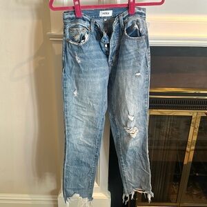 Pistola Demin Cropped Distressed Jean